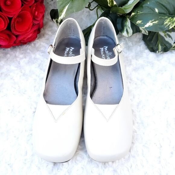 Vintage Cream Mary Jane Shoe Tabbie Style Ballet Coquette Designer - Picture 6 of 10